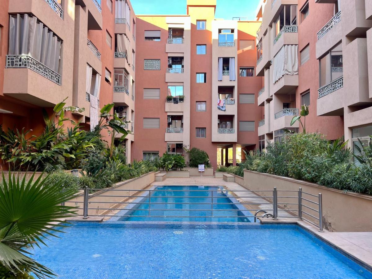 Bel Appartement A Marrakech En Residence Avec Piscine - Fibre & Netflix Marraquexe Exterior foto